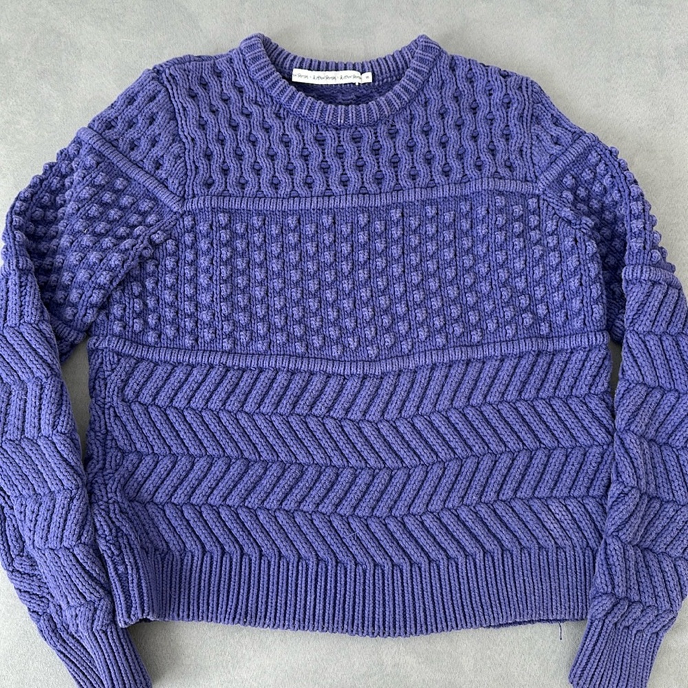 & other stories cable knit sweater